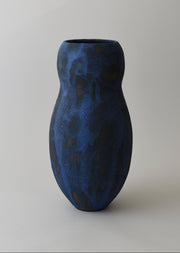 Large Figure Vase in Brushed Cobalt - Victoria Morris